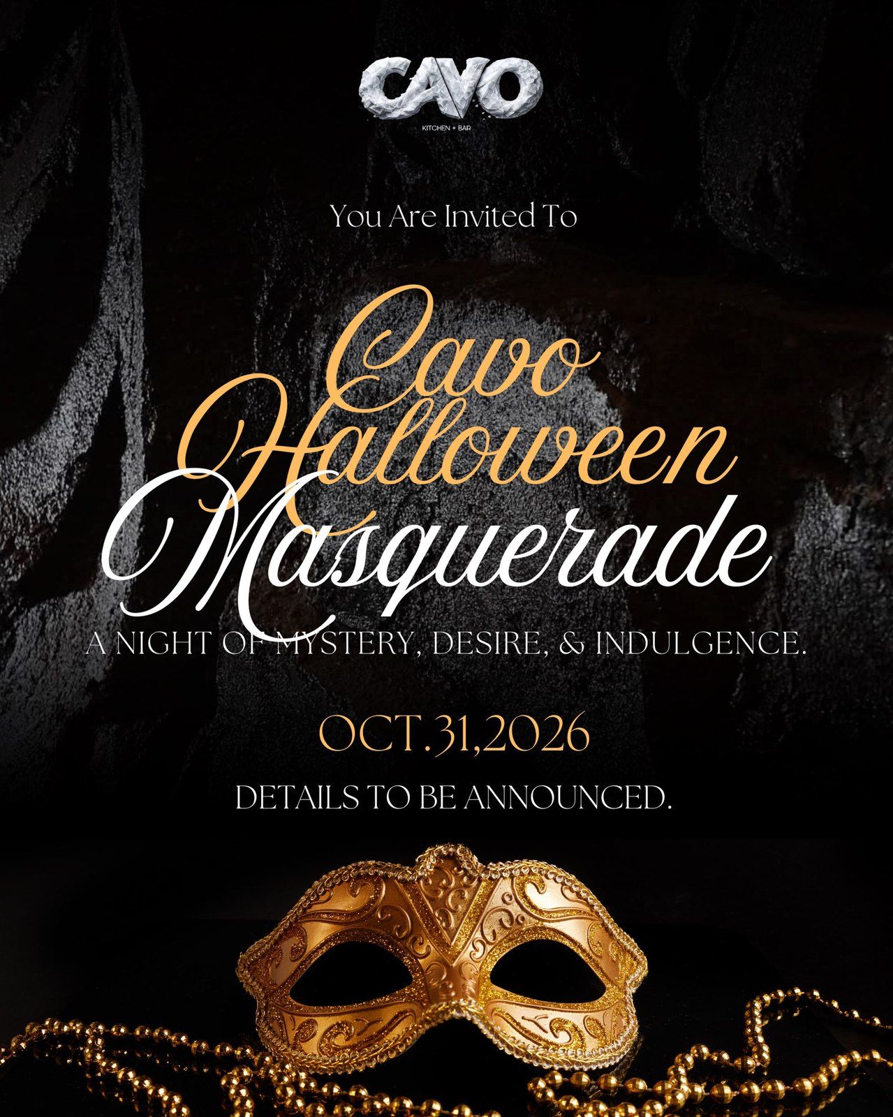 Poster: You are invited: the Halloween Masquerade