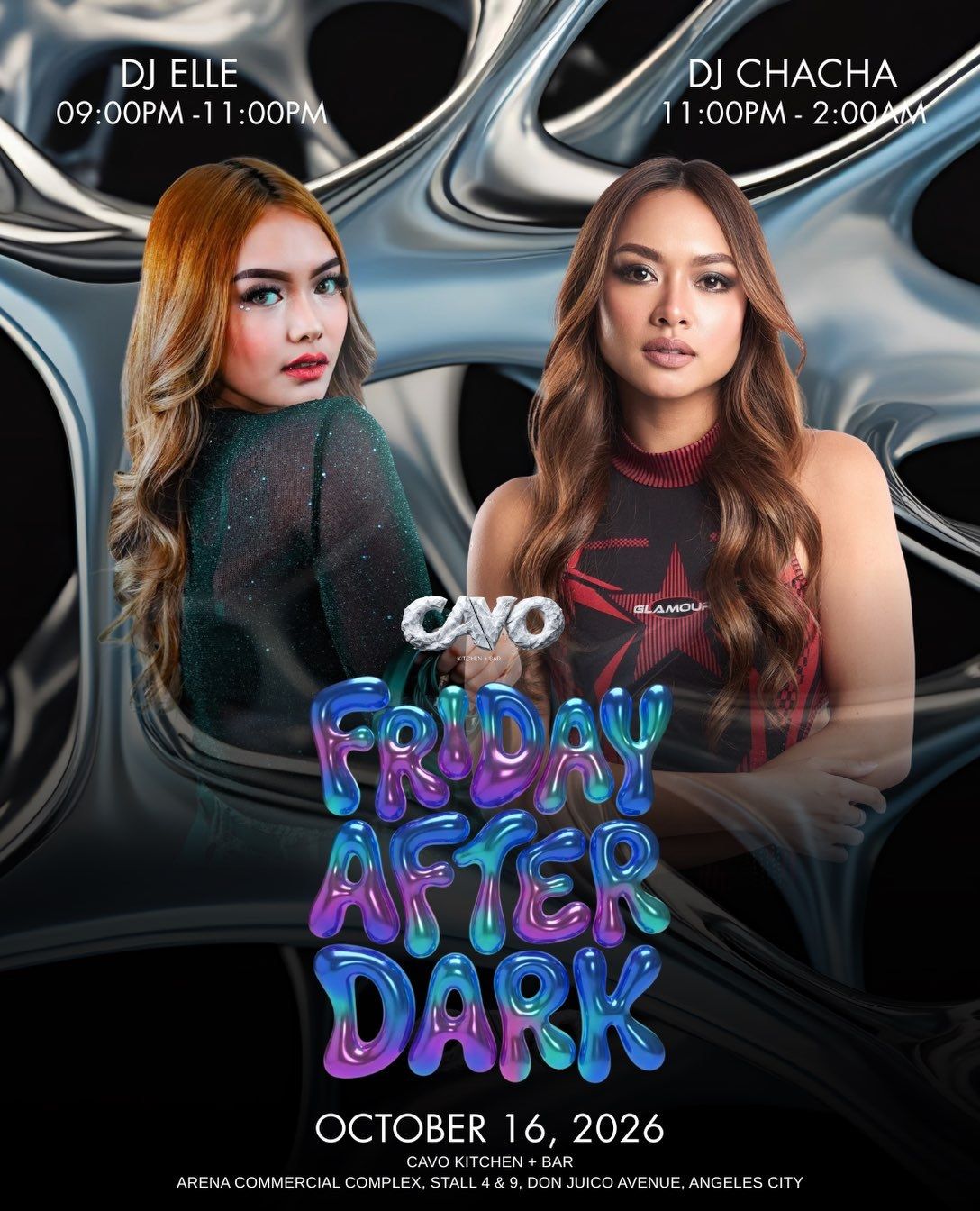 Poster: Friday After Dark: DJ Elle and DJ Chacha