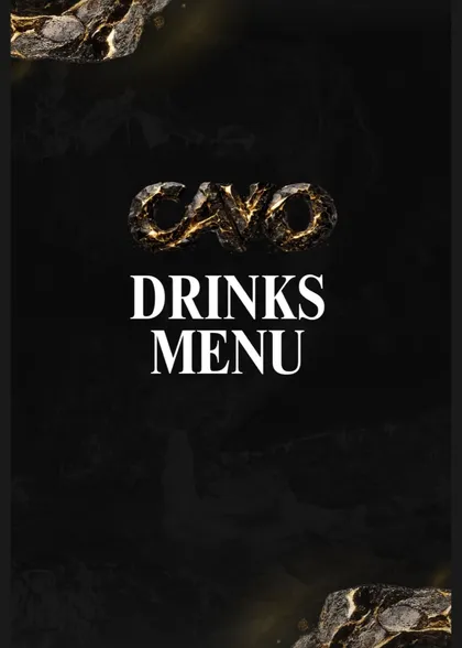Drinks menu, printed page 1 of 5
